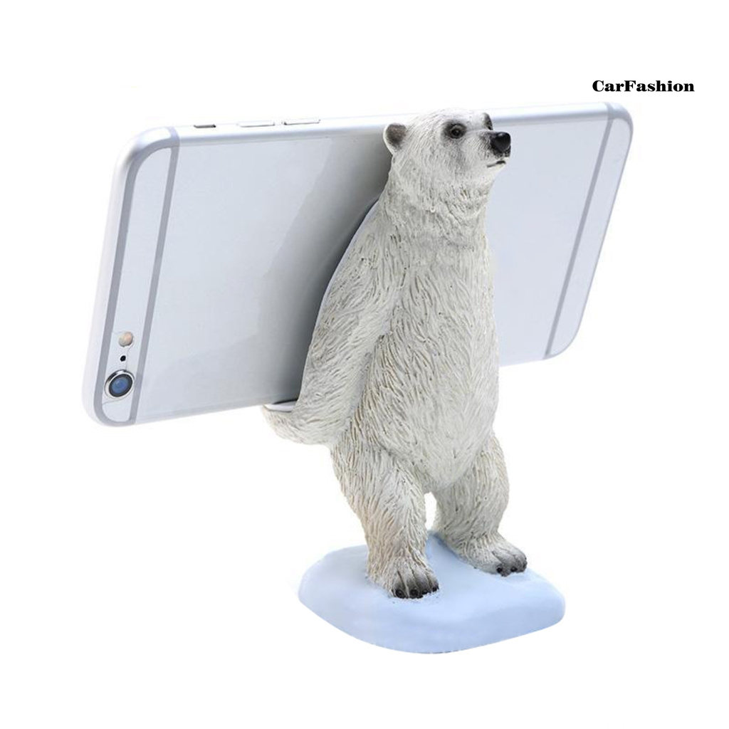 CAR|Smart Polar Bear Lazy Mobile Phone Holder Resin Bracket Support Desktop Decor
