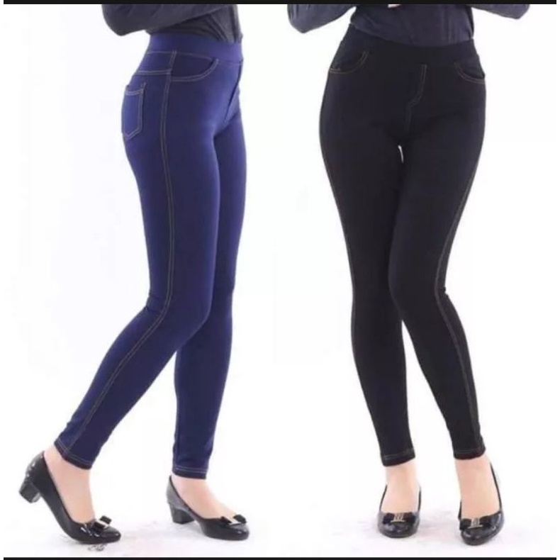Quần legging dài giả Jeans