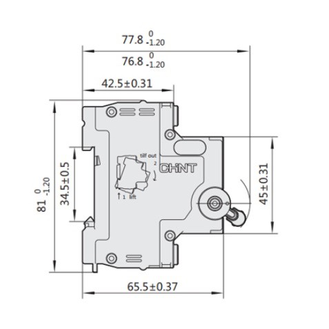 Aptomat 2P - Cầu dao an toàn 2P - MCB 2P CHINT