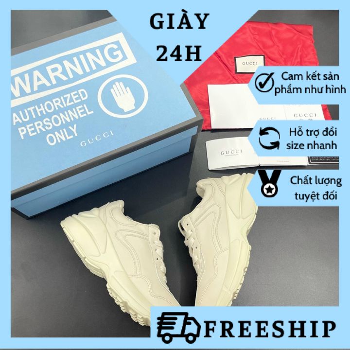 (FREESHIP + ẢNH THẬT 1.1) Giày Gucci Trơn Box xanh full pk