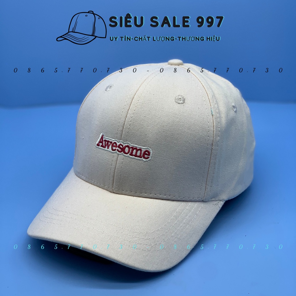 NÓN KẾT NHUNG THÊU Awesome MẪU MỚI HOT THỜI TRANG NAM NỮ HOT HIT UNISEX FORM CHUẨN ĐẸP