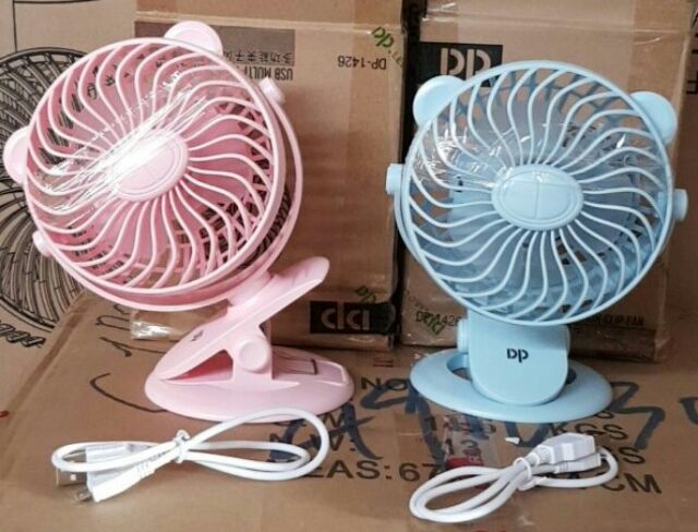 Quạt tích điện mini kẹp bàn