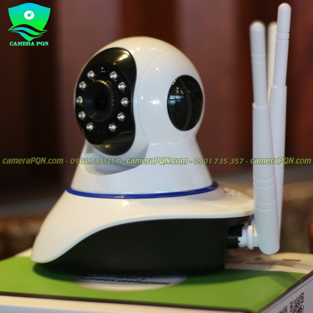 Camera Wifi  3 Râu 2.0 Full HD 1080P Kèm Thẻ Nhớ 64GB