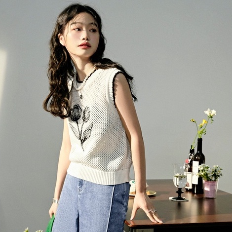 Áo Dệt Kim Sát Nách Thời Trang Trẻ Trung Cá Tính