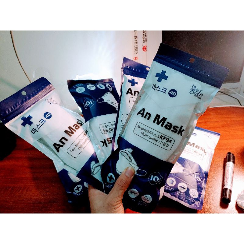 Thùng 300 chiếc khẩu trang kf94  An Mask , An tâm mask , kf 94 queen mask ,  dây đeo chắc chắn , không xù lông
