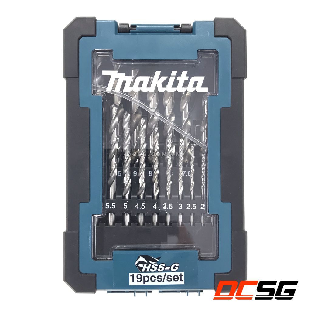 Bộ mũi khoan kim loại HSS-G 1.0-10mm Makita D-67549 (19 chi tiết/bộ)