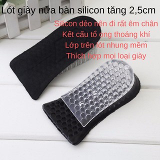 Lót giày nửa bàn silicon tăng 2,5cm