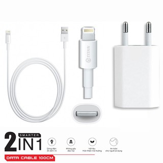 BỘ CỐC VÀ CÁP SẠC NHANH CHO IPHONE, IPAD TITAN CB02, TITAN CB06  - HÀNG CHÍNH HÃNG