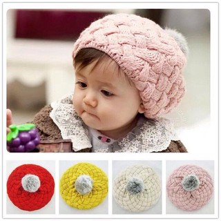 Mũ nồi quả bông cực xinh cho bé gái