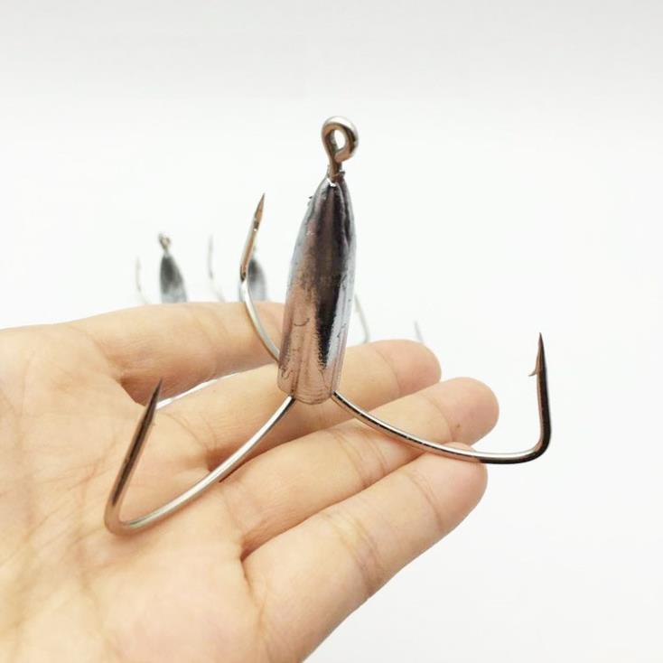 Lưỡi câu cá, lưỡi câu ba tiêu câu cá không cần dùng mồi, nặng 30g, 40g, 50g, 60g, lưỡi sắc bén LBT