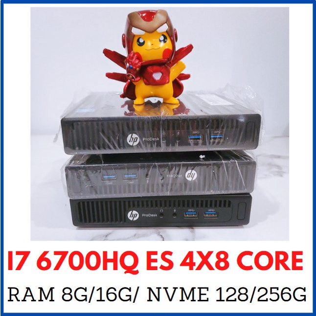 Máy tính mini pc HP 400 G2 Tiny nhỏ/i7 Đời 6 6700HQ ES 4X8 CORE/CPU G4400T/NVME 128G/MÁY TÍNH HỌC ON