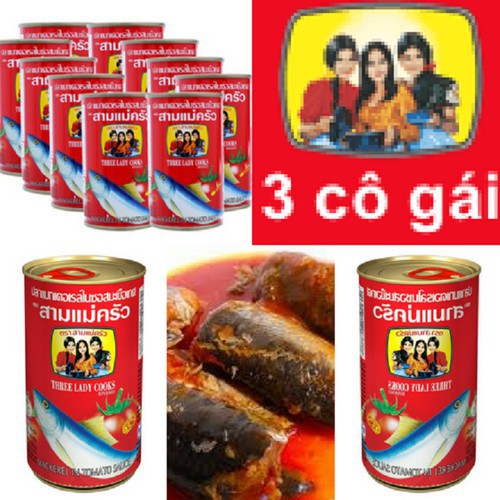 CÁ NỤC SỐT CÀ 3 CÔ GÁI HỘP 155G Hàng Mới Chất Lượng