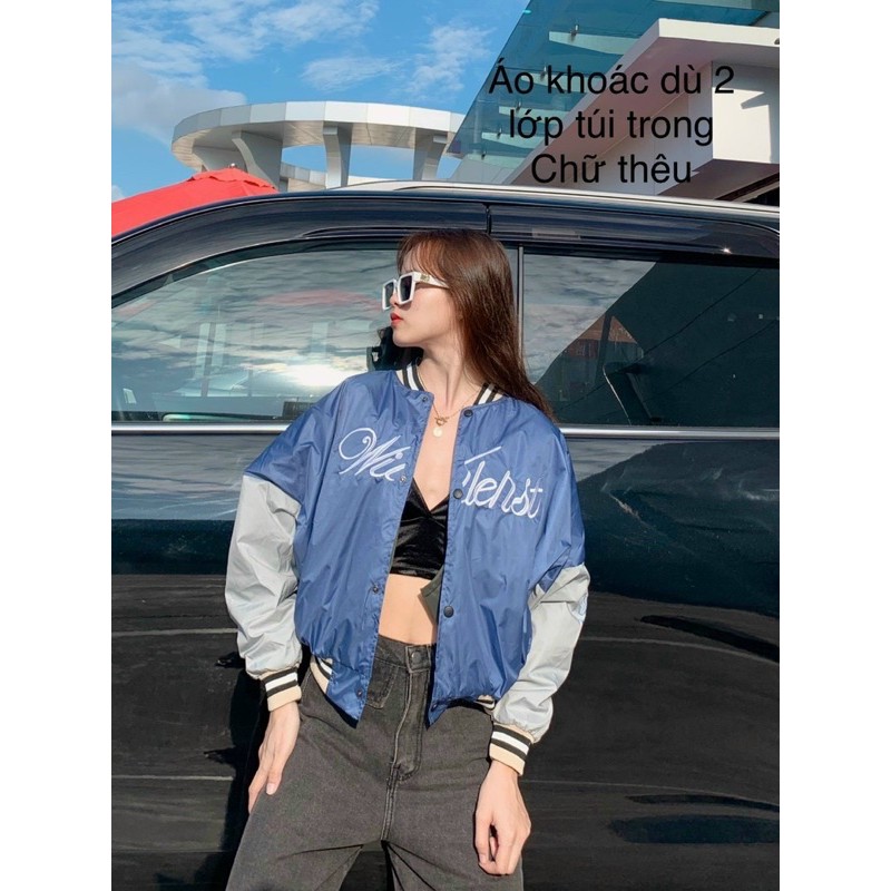 ÁO KHOÁC DÙ BOMBER FROM RỘNG 2 SIZE L VÀ XL