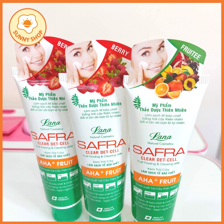 SAFRA CLEAR DETCELL – Kem Làm Sạch Tế Bào Chết Lana - SAFRA 80g