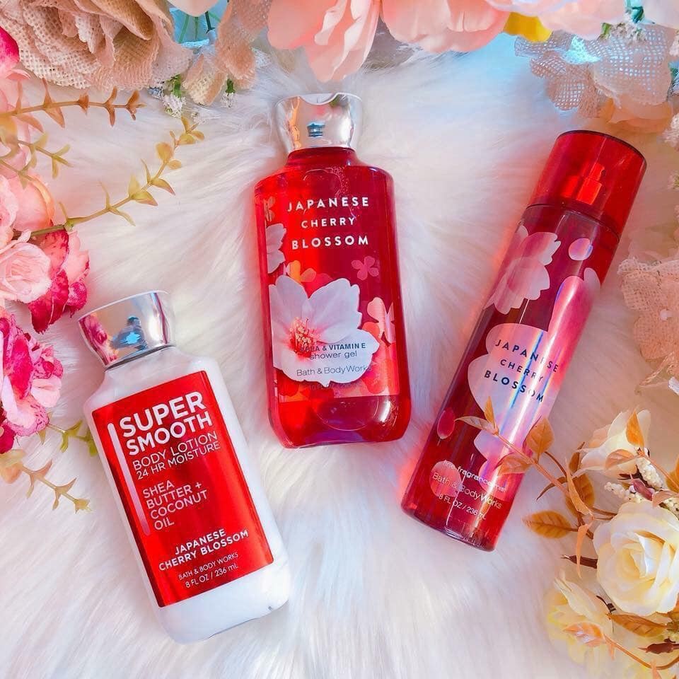 [𝗦𝗔𝗟𝗘]..::✨Xịt Thơm Toàn Thân Bath And Body Works Body Mist Cherry Blossom(30ml-50ml-100ml)✨::..