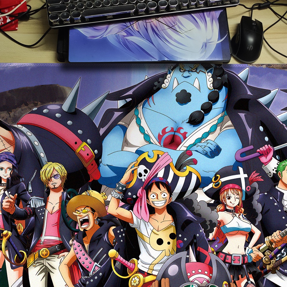 Tấm Lót Chuột Và Bàn Phím Cỡ Lớn Họa Tiết One Piece Độc Đáo