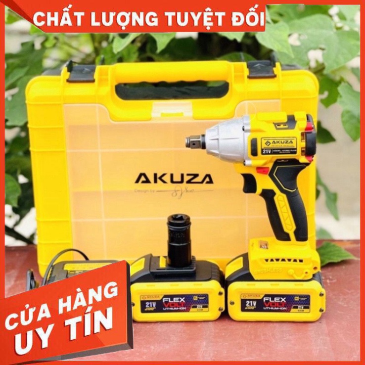 máy siết bulong akuza 2pin 10cell siêu khoẻ, máy bắn vít