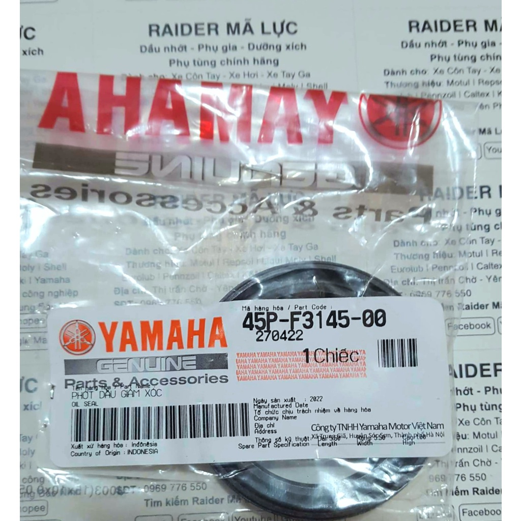 Phớt dầu phuộc trước R3 MT03 nhập khẩu Indo chính hãng Yamaha