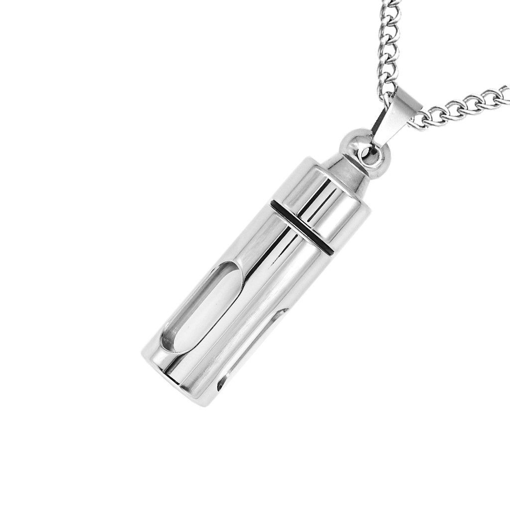 [Predolo2] Mặt Vòng cổ Hình Trụ Làm Từ Thép Không Gỉ