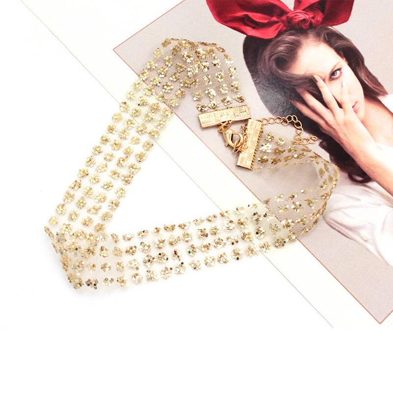 Vòng Đeo Cổ sequin Lấp Lánh Thời Trang