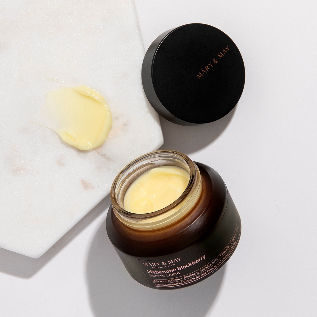 Kem Dưỡng Chống Lão Hóa Mary&May Idebenone blackberry intense Cream 70g