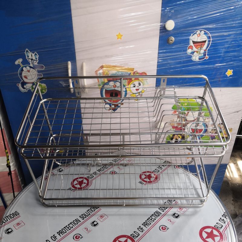 Kệ inox 2 tầng 201