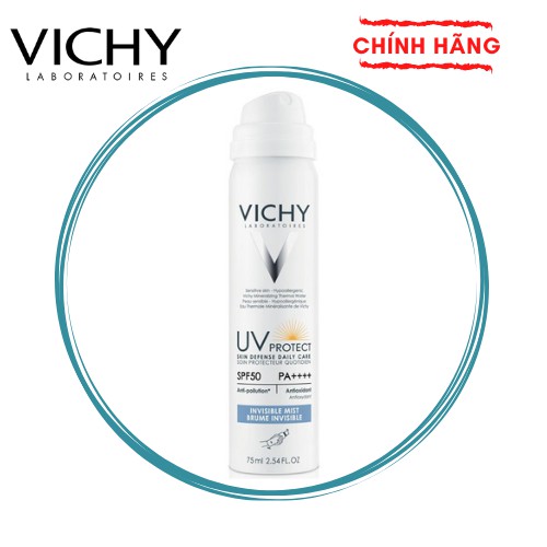 [VICHY] XỊT CHỐNG NẮNG CẦM TAY UV PROTECT SKIN DEFENSE DAILY CARE SPF50 PA++++ 75ml