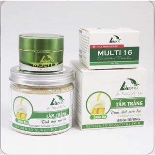 Bộ đôi tắm trắng men bia và kem multi 16 hủ 30gam