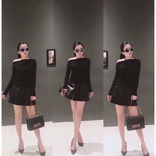 Chân váy xếp ly 2 tầng