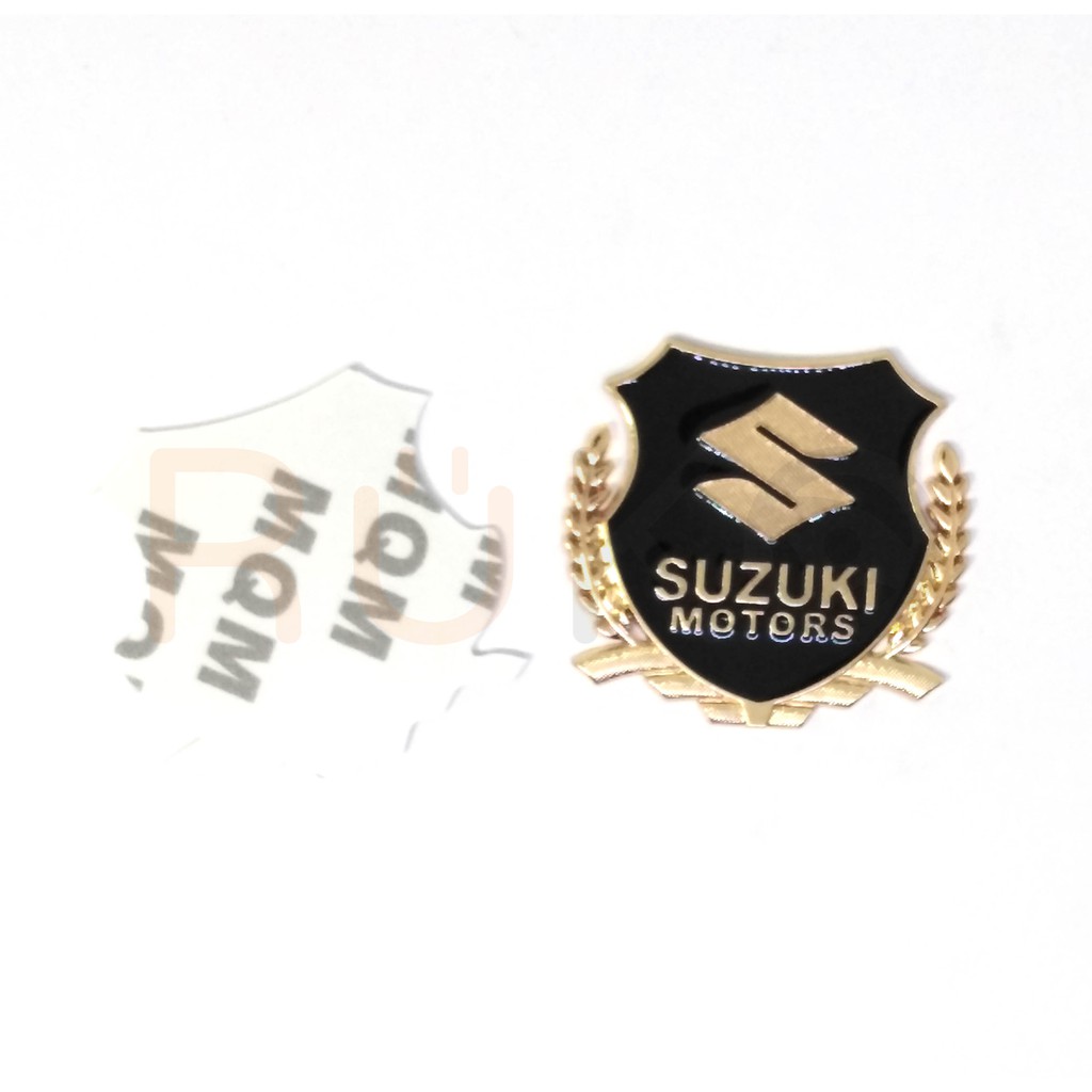 Tem dán, Miếng dán huy hiệu Suzuki bằng kim loại siêu cá tính tăng điểm nhấn cho xe - 1 chiếc