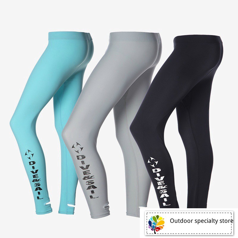 Quần legging nữ màu trơn UPF50+ phù hợp cho chèo thuyền/bơi/lặn