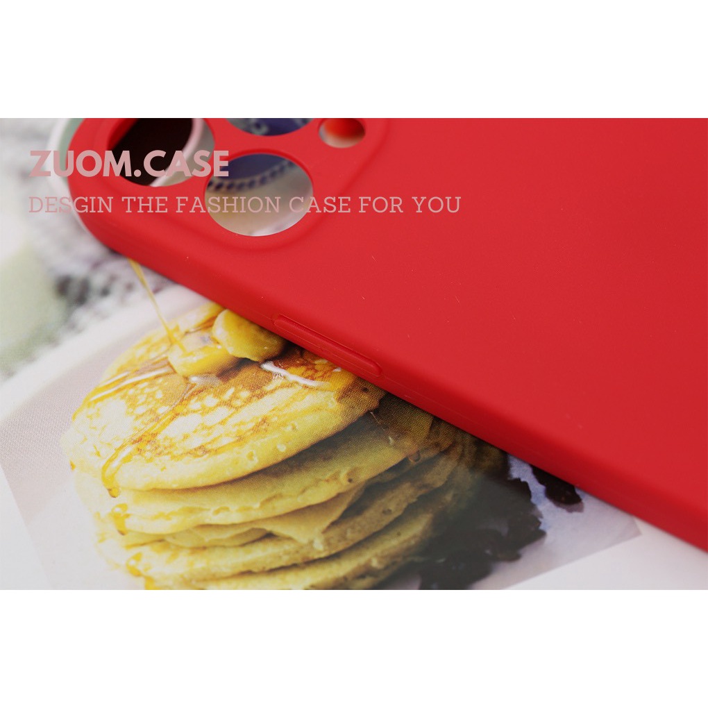Ốp lưng iphone màu Đỏ Bảo Vệ Camera dành cho iphone 6/6plus/6s/6splus/7/7plus/8/8plus/x/xr/xs/11/12/13/pro/max
