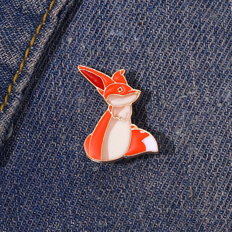 Huy hiệu cài áo MISS ZOE thiết kế hình chú cáo hoạt hình xinh xắn