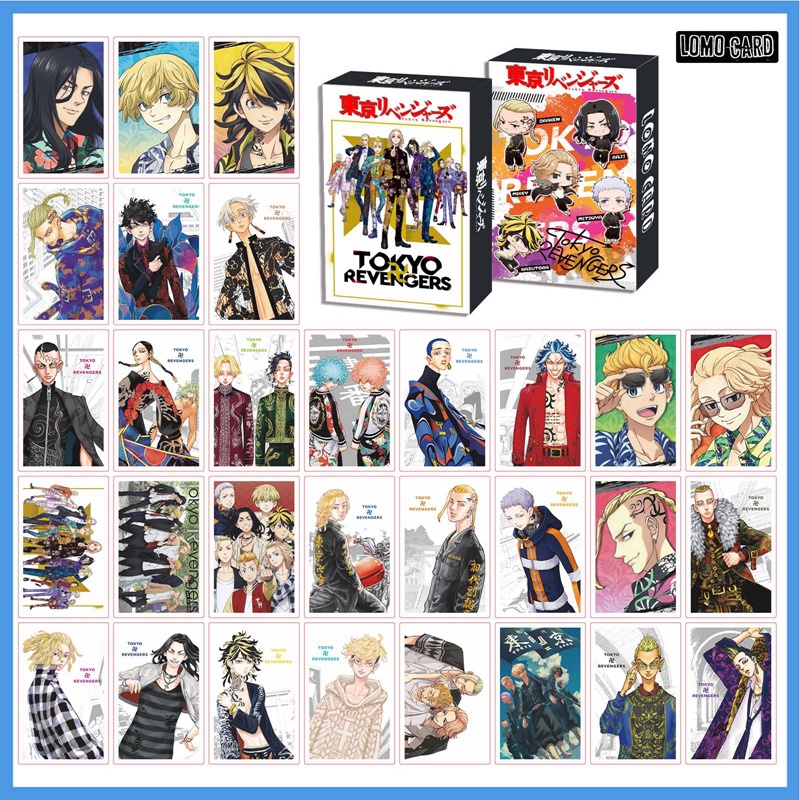 Set 30 Thẻ Hình Lomo Nhân Vật Anime Demon Slayer Tokyo Revengers SPY×FAMILY Genshin Trong Phim One Piece