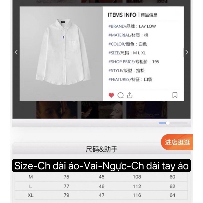 Áo sơ mi trắng  tay dài Nelly Heybig form rộng dành cho nam và nữ 45