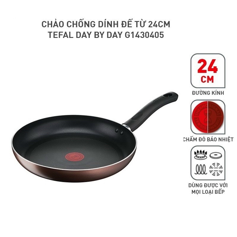 CHẢO CHIÊN TEFAL DAY BY DAY 24-28cm CHÍNH HÃNG