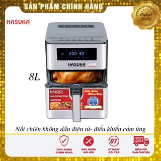Nồi Chiên Không Dầu Điện Tử- 8L- Điều Khiển Cảm Ứng- Hasuka HSK 399- Bảo Hành 1 Năm