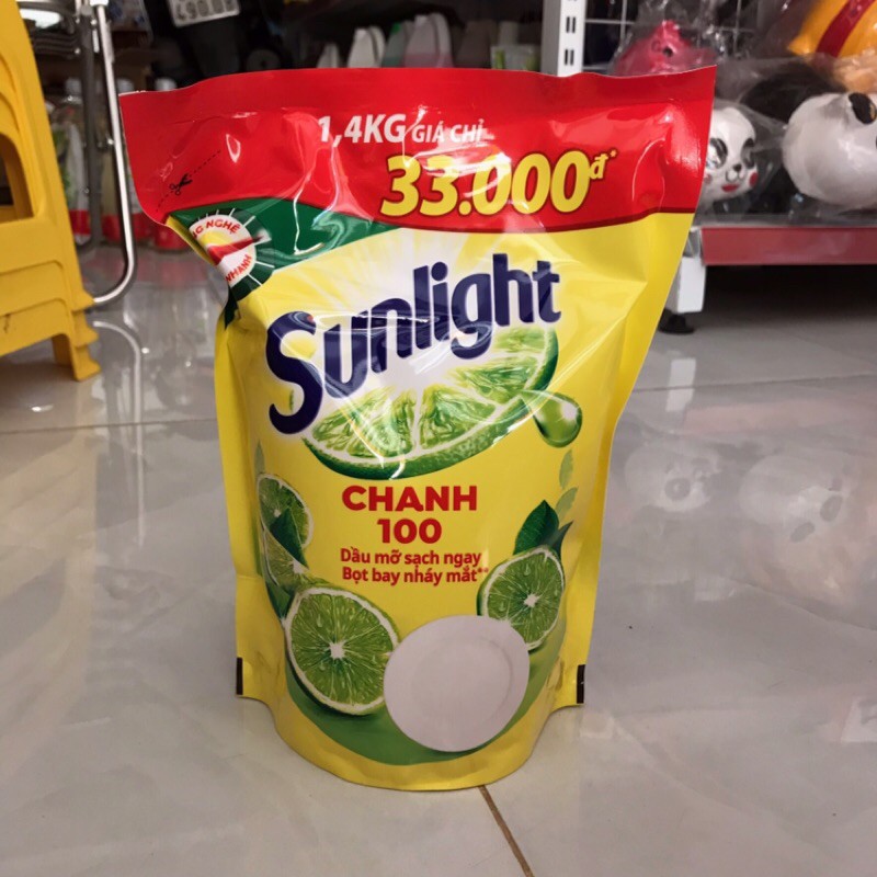 Nước rửa chén SUNLIGHT CHANH 100 bịch 1,3lit
