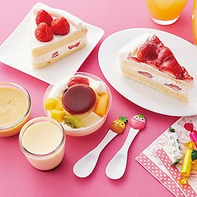 Set 2 Thìa Ăn Dặm, Họa Tiết Trái Cây Nhật Bản,An Toàn, Tiện Lợi Cho Bé Babibu