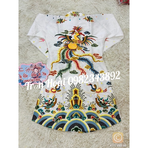 Khăn áo hầu đồng - áo chúa , áo chầu gấm thêu phượng