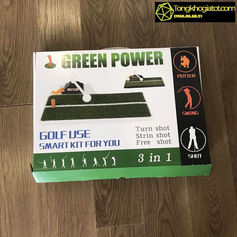 Dụng cụ tập Swing Golf tại nhà Green Power 3in1 siêu đẹp siêu gọn(TG04)