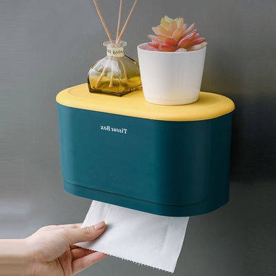 nhà đời  Hộp đựng khăn giấy Hộp vệ sinh Nhà vệ sinh Giấy treo tường Hộp mực miễn phí Lỗ sáng tạo Khăn giấy chống thấm