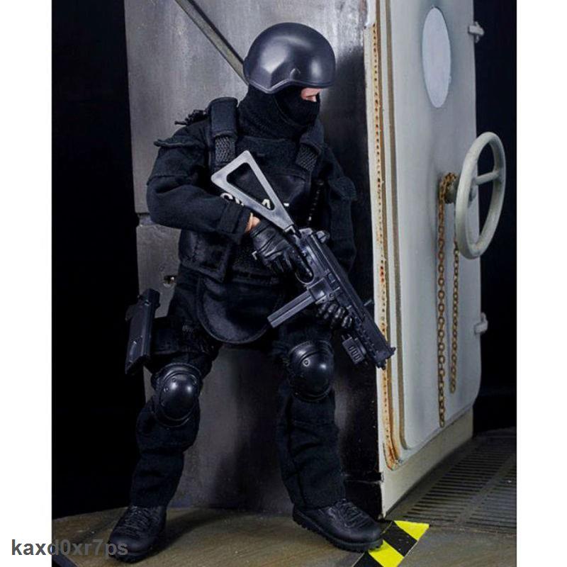 Bảo Hành 1 năm Mô Hình Người Lính 12 SWAT Màu Đen Tỉ Lệ 1/6