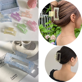 Kẹp Tóc Màu Mờ Họa Tiết Đơn Giản Sáng Tạo Cho Nữ