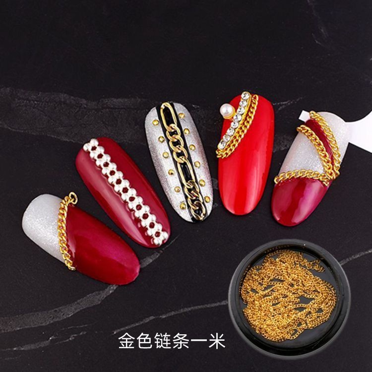 Phụ kiện trang trí móng - Dây xích bi