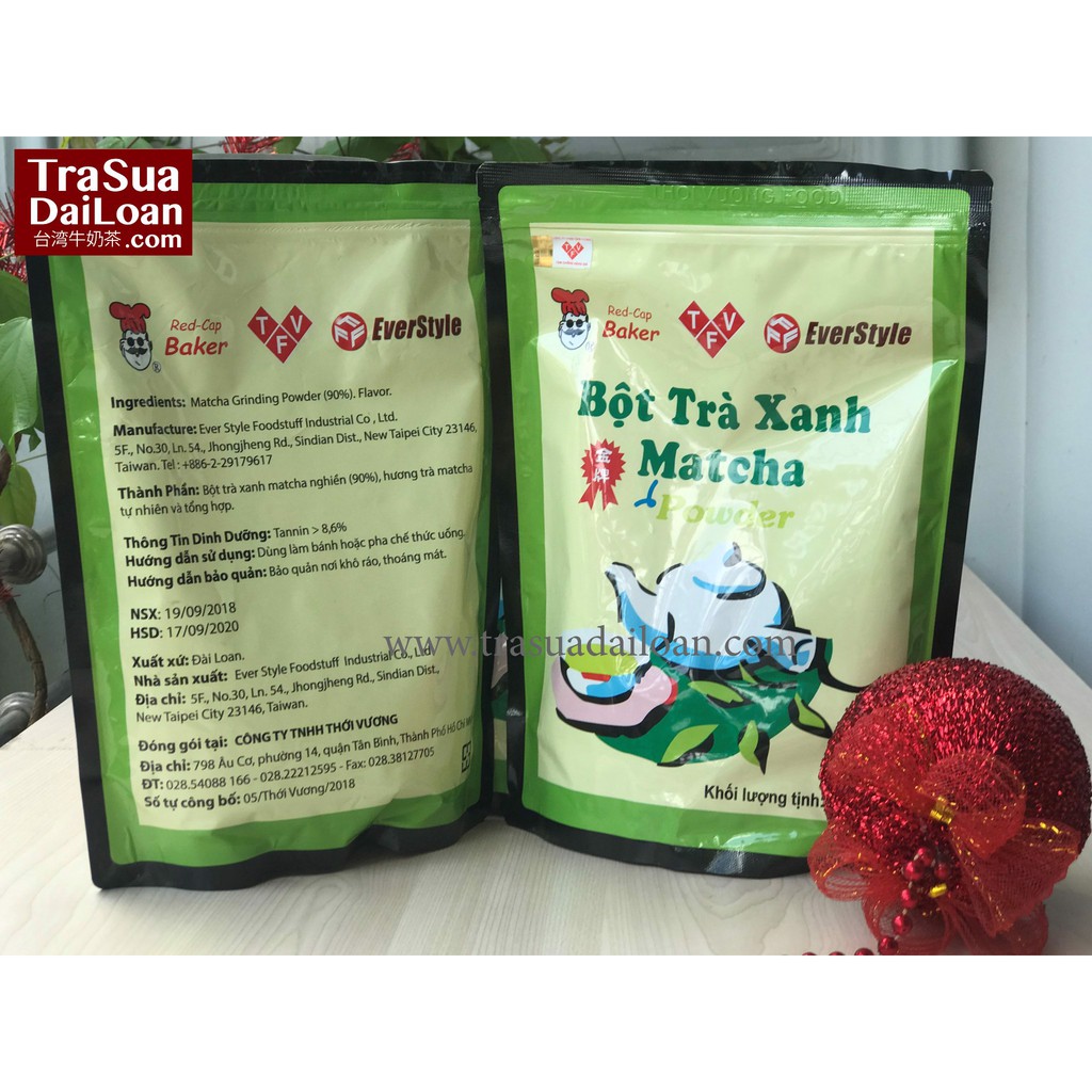Bột Trà Xanh Matcha Đài Loan Everstyle ( Mũ Đỏ) mẫu mới 500g | BigBuy360 - bigbuy360.vn