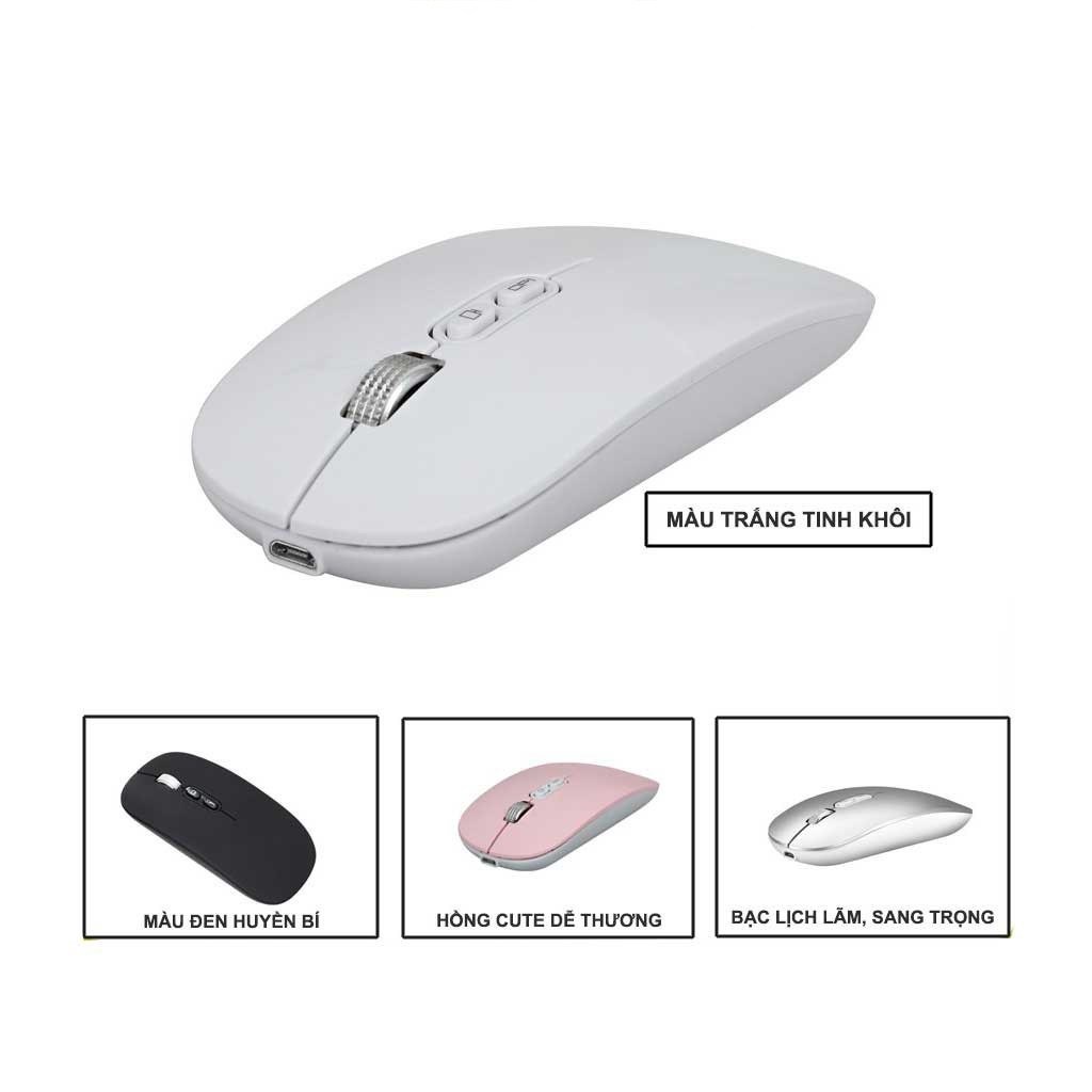 Chuột không dây M103 wireless tự sạc pin siêu mỏng không gây tiếng ồn chuyên dùng cho Máy tính, pc, Laptop, Tivi