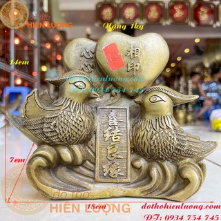 Đôi Chim Uyên Ương Bằng Đồng Vàng