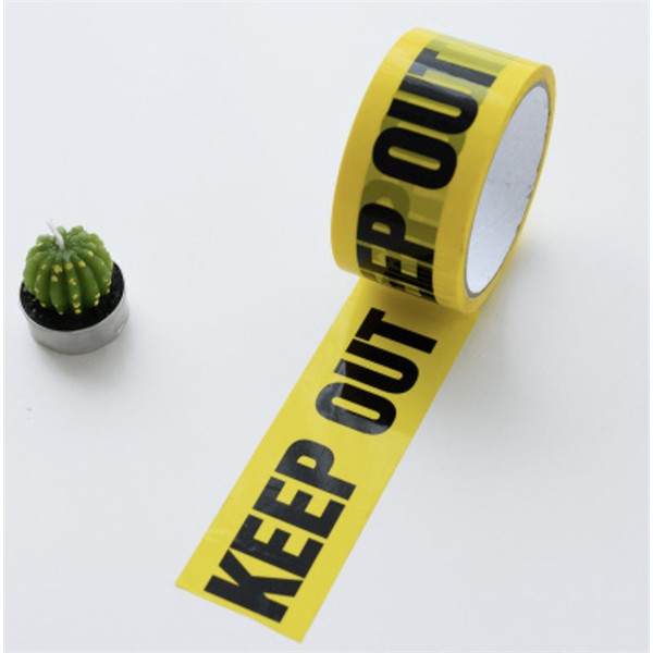 KEEP OUT chữ lớn - Băng keo tape vàng Sticker Factory - Kích thước 25m