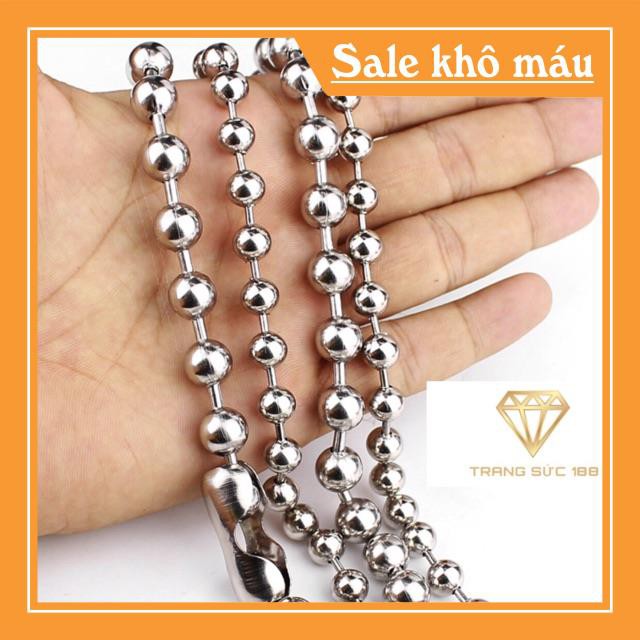 [ Siêu SALE ] Dây chuyền inox nam nữ bi tròn DN078